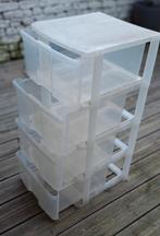 tour de rangement 4 tiroirs en plastique dur IKEA ARMOIRE, Enlèvement, Utilisé