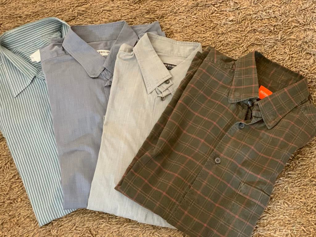 Herenhemden Giorgio Armani, Kleding | Heren, Overhemden, Ophalen of Verzenden, Gedragen, Grijs