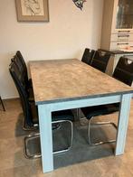 Eettafel + 6 stoelen, Huis en Inrichting, Tafels | Eettafels, Ophalen, Zo goed als nieuw