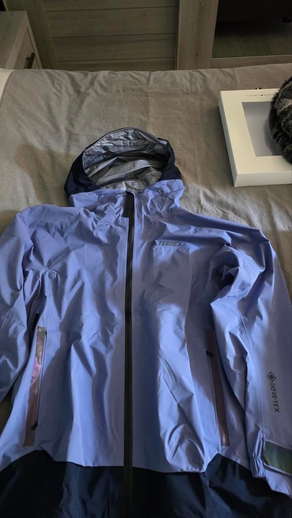 Veste Sportswear Adidas TERREX GORE-TEX zippée (taille L), Ophalen, Maat 52/54 (L), Blauw, Nieuw