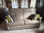 salon, Huis en Inrichting, Zetels | Zetels, Ophalen, Zo goed als nieuw, Rechte bank, Leer