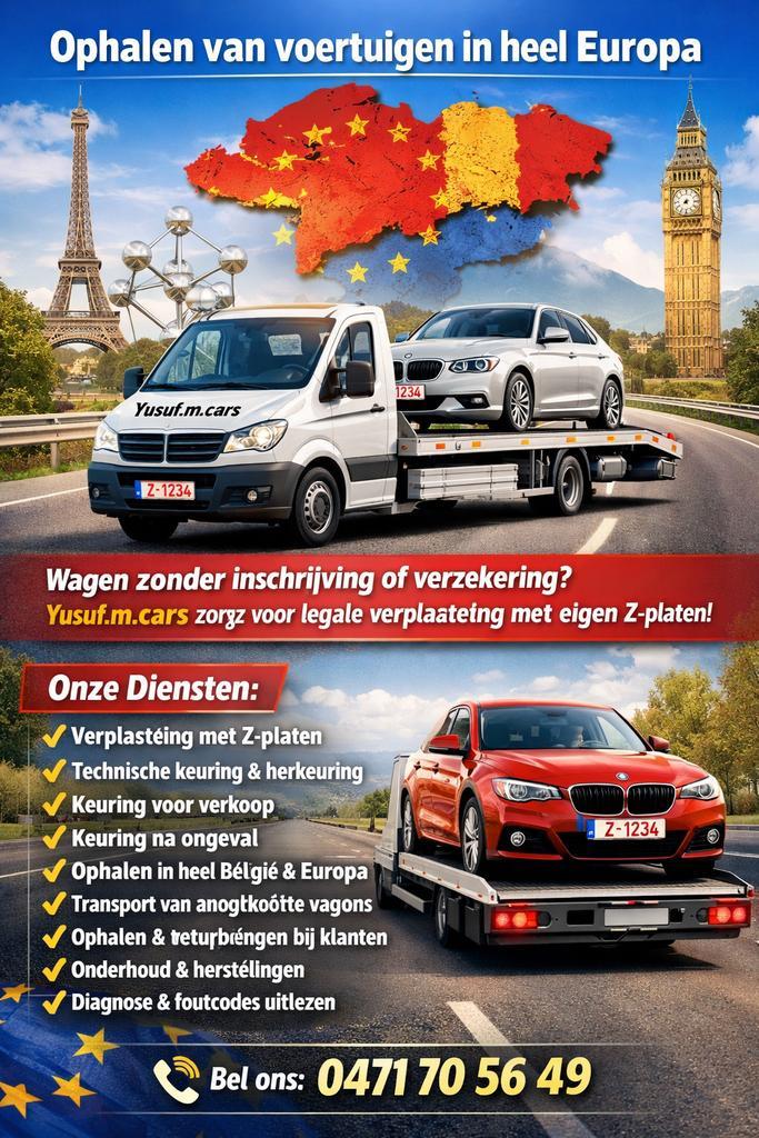 Yusuf.m.cars – Voertuigtransport & Keuring in Heel Europa, Livres, Autos | Brochures & Magazines, Comme neuf, Enlèvement