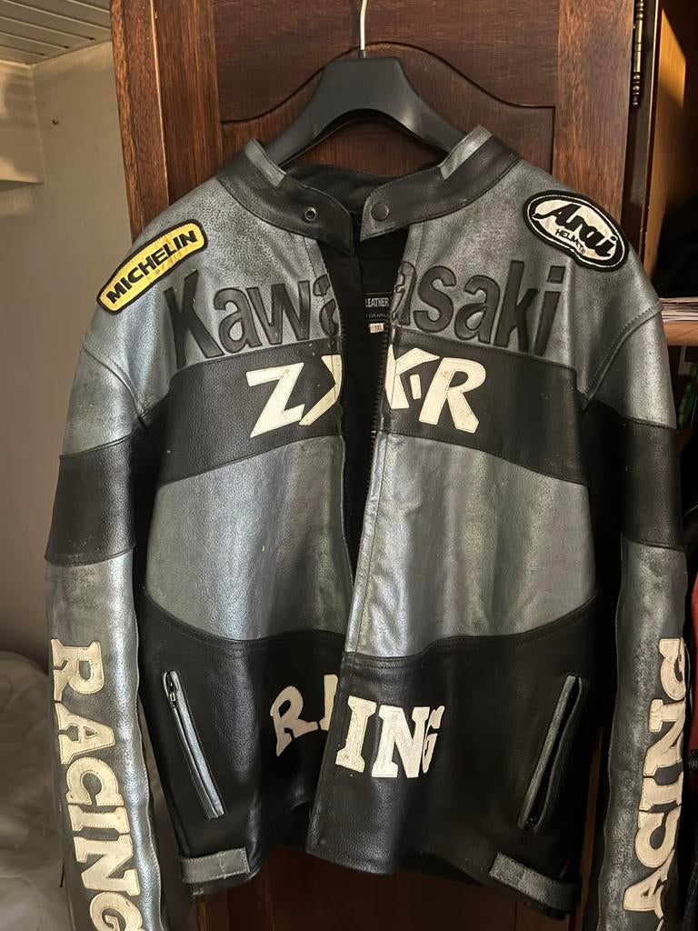Kawasaki ZXR lederen motorjas, Motoren, Kleding | Motorkleding, Ophalen