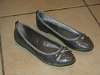Glinsterende zilveren ballerina's, maat 40, als nieuw, Ophalen, Ballerina's, Zo goed als nieuw, Grijs