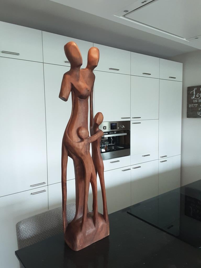 Massief houten beeld, zeer mooie eyecatcher., Antiek en Kunst, Kunst | Beelden en Houtsnijwerken, Ophalen, Beeld