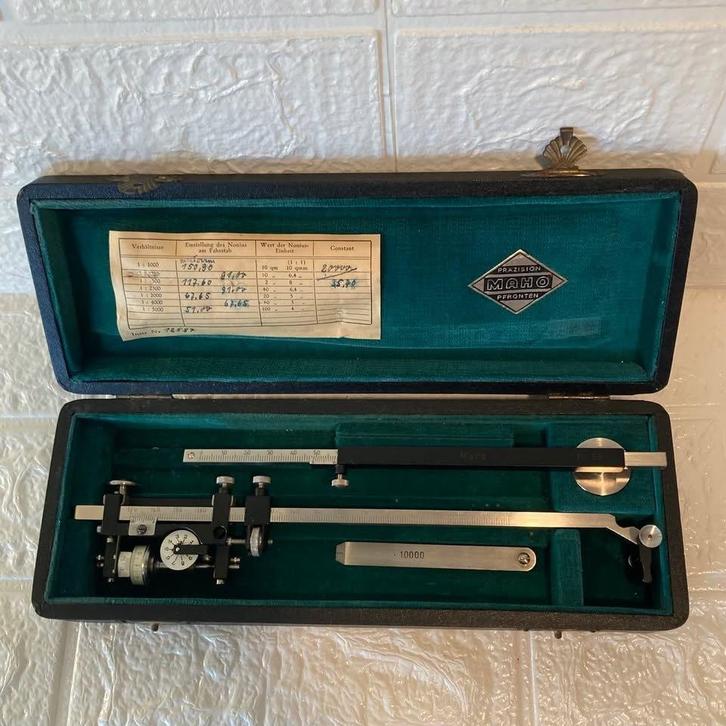 Maho vintage precizie meetinstrument met originele doos, Bricolage & Construction, Instruments de mesure, Utilisé, Autres appareils de mesure ou compteurs