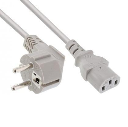 C13 Apparaatstekker Voedingskabel PC Haaks 1,8 meter Grijs, Computers en Software, Pc- en Netwerkkabels, Gebruikt, Ophalen of Verzenden