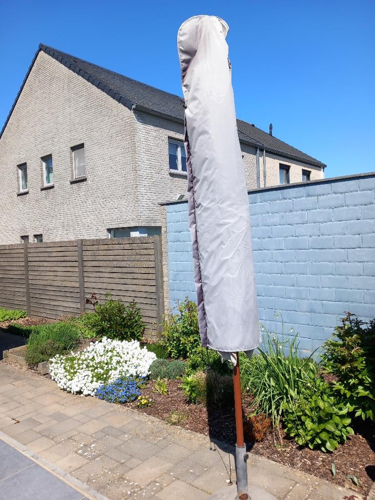 parasol met voet, Tuin en Terras, Parasols, Ophalen, Gebruikt, 2 tot 3 meter, Zweefparasol