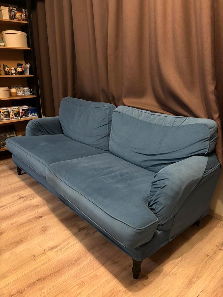IKEA STOCKSUND 3-zitsbank – blauw – €100, Huis en Inrichting, Slaapkamer | Slaapbanken, Zo goed als nieuw, Blauw, Ophalen
