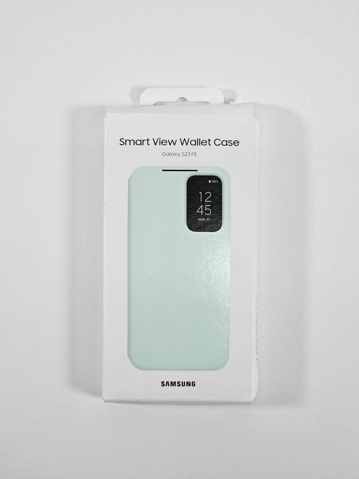 Samsung Galaxy S23 FE Hoesje - Smart View Wallet Cover Mint, Télécoms, Téléphonie mobile | Housses, Coques & Façades | Samsung