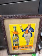 Vintage PRINS bier reclame – Brouwerij Liebaut Wetteren, Ophalen, Gebruikt, Reclamebord