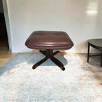 Stijlvolle Voetenbank / Voetenkruk – Bruin Lederlook – 41 cm, Ophalen of Verzenden, Stof