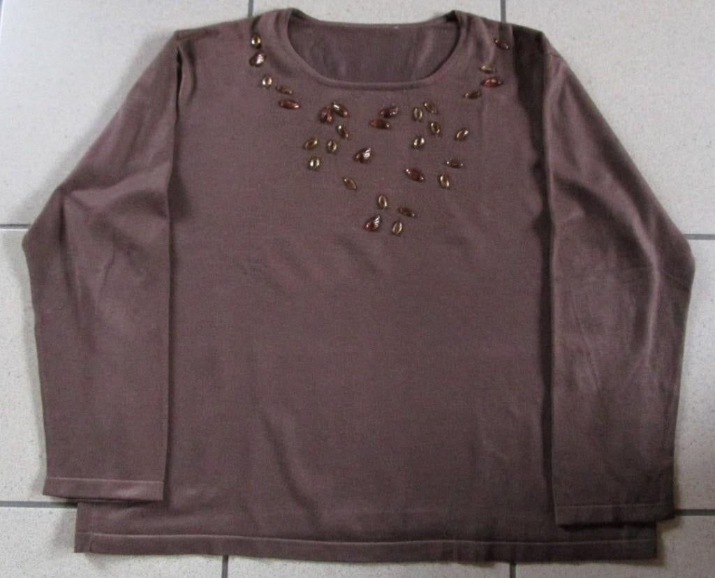Bruine blouse lichte damestrui maat XL - OPRUIM, ANDERE, Bruin, Maat 46/48 (XL) of groter, Ophalen of Verzenden