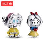 Trio Charmes Pandora Disney Blanche Neige, Enlèvement ou Envoi, Argent, Pandora
