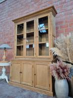 Eiken buffetkast/vitrinekast art:95/26, Huis en Inrichting, Kasten | Buffetkasten, Ophalen, Met deur(en), 200 cm of meer, 150 tot 200 cm