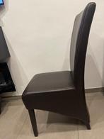 6 chaises TOP simili brun foncé, Comme neuf, Brun, Enlèvement, Cinq, Six Chaises ou plus