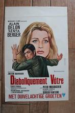 filmaffiche Alain Delon Diaboliquement votre 1967 filmposter, Rechthoekig Staand, Ophalen of Verzenden, Zo goed als nieuw, A1 t/m A3