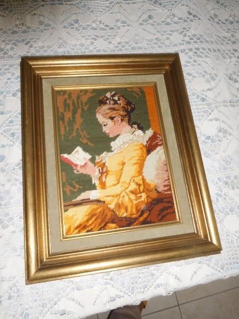 houten lijst met reproductie van vermeer, Ophalen, Zo goed als nieuw