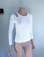 Feelhoo ribbed cut-out top – maat XS/S, Verzenden, Wit, Zo goed als nieuw, Maat 36 (S)