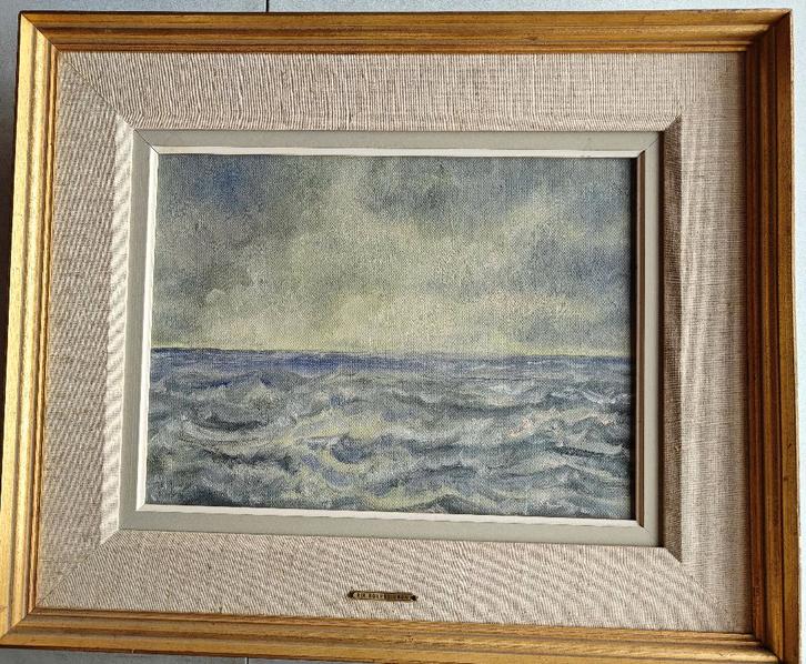 Rik BOURGUIGNON, Mer du Nord - Huile sur toile, Antiquités & Art, Art | Peinture | Classique, Enlèvement