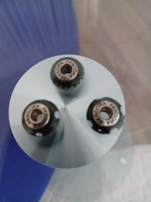 Pandora bedel - set van 3 - Murano - nieuw - zilver - glas, Bijoux, Sacs & Beauté, Bracelets à breloques, Neuf, Enlèvement ou Envoi