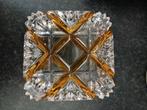 Vierkante asbak, 2-kleurig glas, Enlèvement ou Envoi, Maison et Meubles
