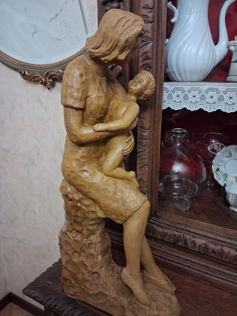 Mère et enfant, Antiquités & Art, Art | Sculptures & Bois, Enlèvement ou Envoi