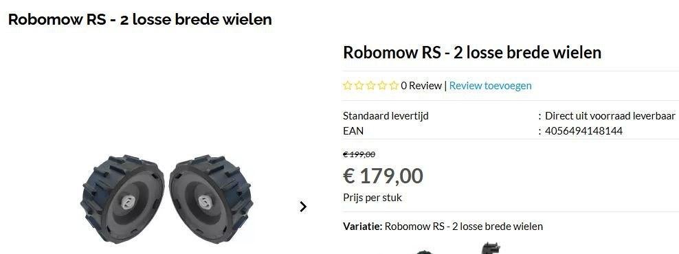 Robotmaaier Robomow MS, RS, TS - 2 brede wielen, Kinderen en Baby's, Speelgoed | Educatief en Creatief, Zo goed als nieuw, Ophalen