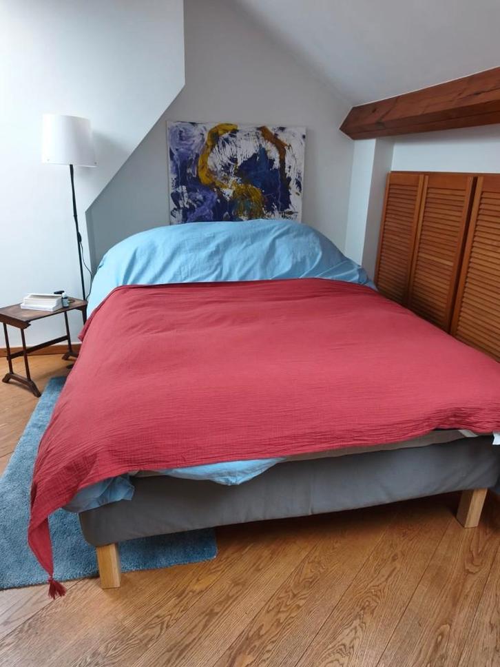 Lit sommier, Maison & Meubles, Chambre à coucher | Lits, 140 cm, 200 cm, Bois, Enlèvement