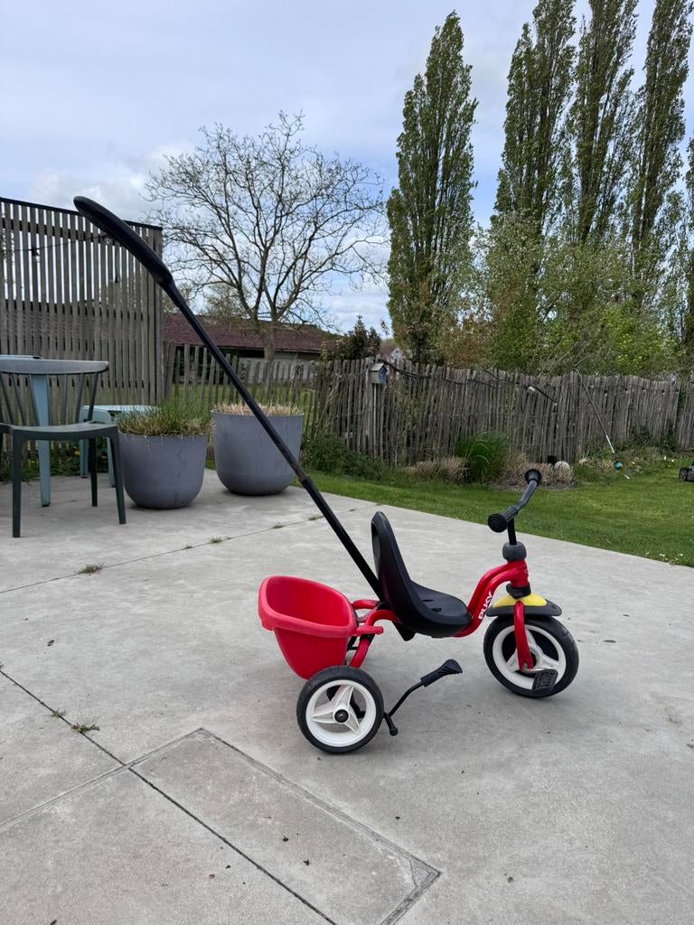 Driewieler met duwstang, Ophalen, Gebruikt, Duwstang