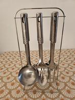 Blaumann rekje met 6 keukenhulpjes, Ophalen, Gebruikt, Bestekset, Inox of Chroom