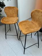 2 Barstoelen, oker., Maison & Meubles, 2 tabourets, Comme neuf, Enlèvement, Métal