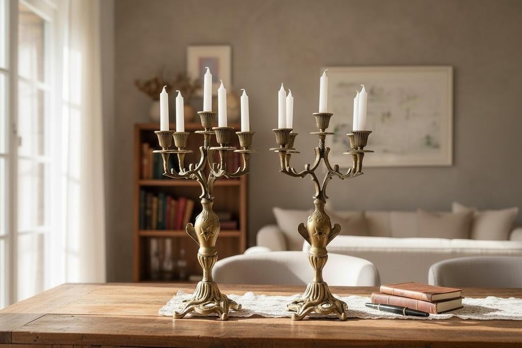 Ensemble de chandeliers anciens authentiques, Enlèvement ou Envoi