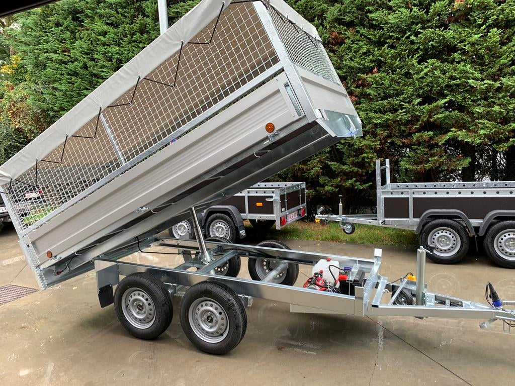 Elektrische kipper aanhangwagen + opties, Ophalen