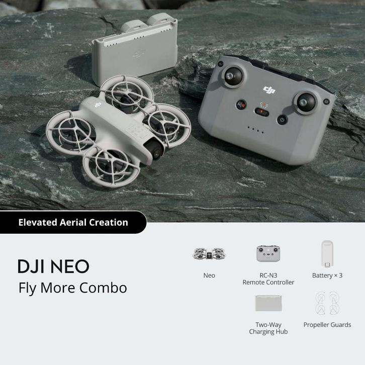 DJI NEO FLY MORE COMBO + gratis extra's, Audio, Tv en Foto, Drones, Nieuw, Cameradrone, Standaardkwaliteit, DJI, Minder dan 250 gram