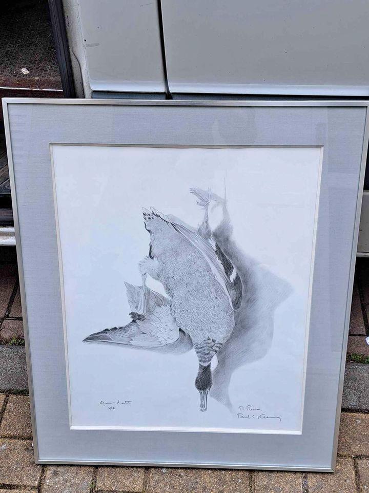 Lithographie oiseaux signe paul georges klein, Antiquités & Art, Art | Lithographies & Sérigraphies, Enlèvement ou Envoi