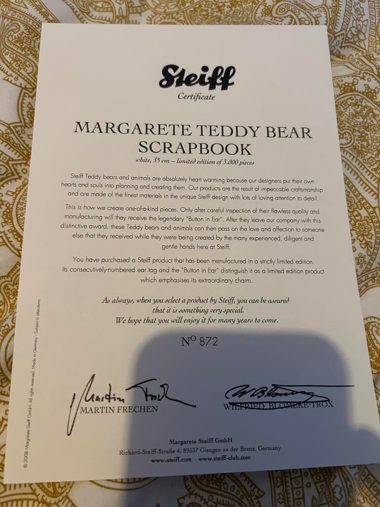 Oursons Steiff, Collections, Ours & Peluches, Enlèvement ou Envoi, Neuf, Ours en tissus, Steiff