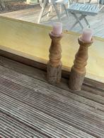 Houten kaarsen houders. 2stuks, Tuin en Terras, Ophalen, Zo goed als nieuw