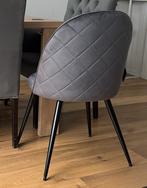 6 nieuwe stoelen velvet grijs, Huis en Inrichting, Stoelen, Ophalen, Nieuw, Grijs