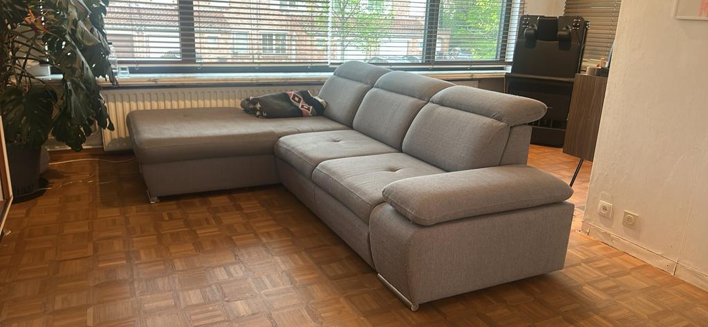 Grijze zetel xooon met opbergruimte. Prijs overeen te komen, Ophalen, Gebruikt, Stof