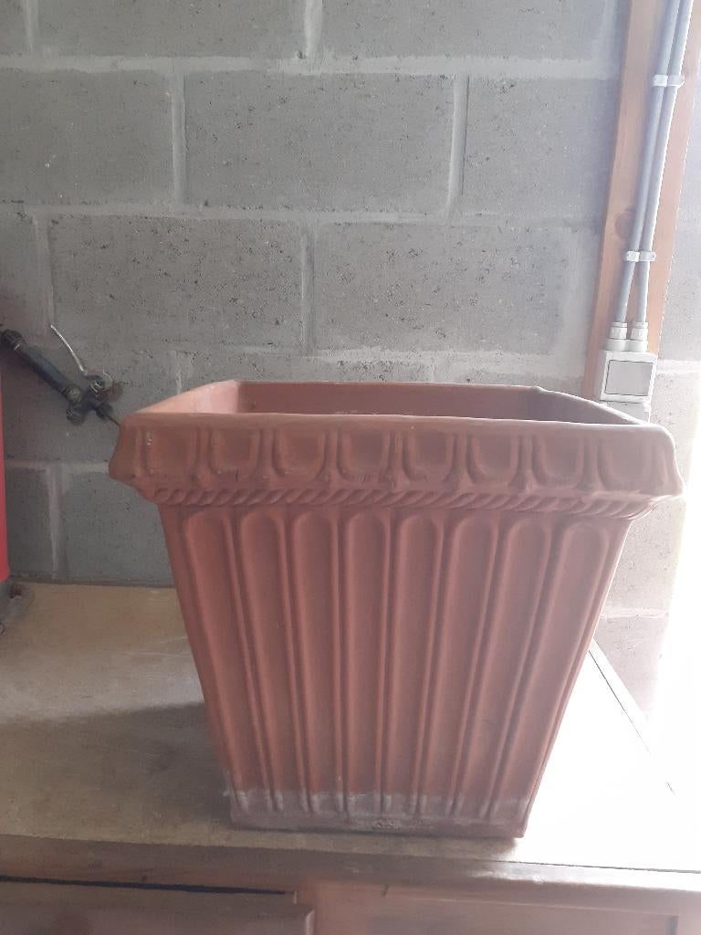 terracotta pot, Ophalen, 40 cm of meer, Vierkant, Nieuw