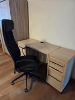 Volledige bureauset: Stoel, bureau en ladeblok, Huis en Inrichting, Ophalen, Gebruikt