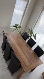 Eiken tafel in perfecte staat te koop!, Ophalen, Zo goed als nieuw, Landelijk, 6 tot 8 stoelen
