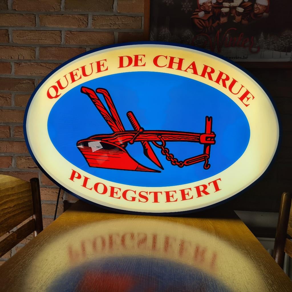 Enseigne lumineuse Queue de Charrue Ploegsteert, Enlèvement ou Envoi