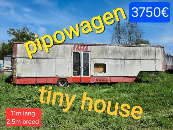 Woonwagen Tiny House caravan pipowagen oplegger mancave bouw, Caravans en Kamperen, Caravanaccessoires, Ophalen