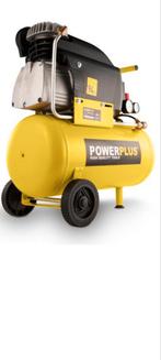 Powerplus 1735 lucht compressor, wielen niet inbegrepen.., Doe-het-zelf en Bouw, Compressors, Ophalen, 6 tot 10 bar, Zo goed als nieuw