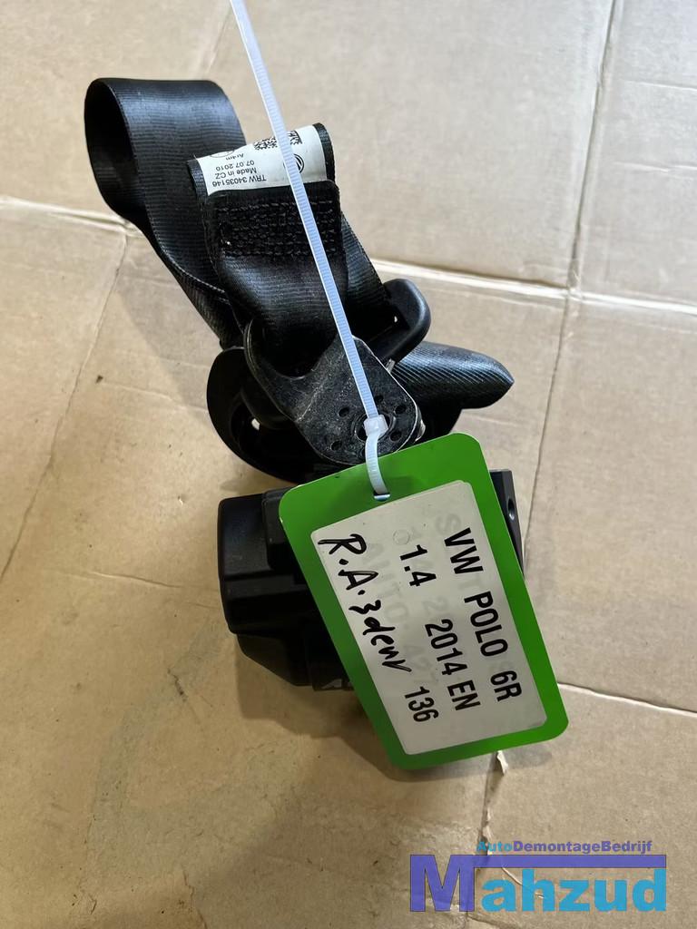 VW POLO 6R rechts achter gordel 3 deurs 2009-2017, Gebruikt, Volkswagen, Volkswagen AG, Vw@volkswagen.de