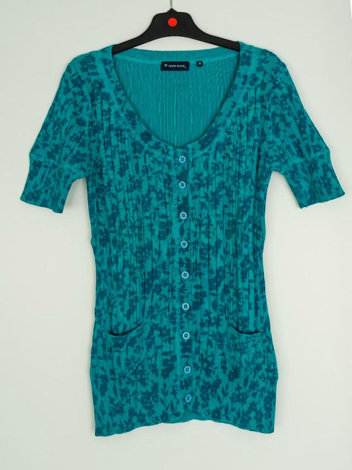 Pull, marque Terre Bleue, manches courtes, NEUF, taille 36, Vêtements | Femmes, Pulls & Gilets, Neuf, Taille 36 (S), Vert, Envoi