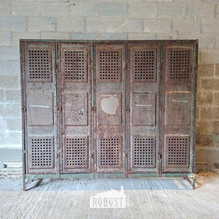 Locker 5-deurs / garderobekast / metalen kast smal, Huis en Inrichting, Kasten | Lockerkasten, Gebruikt, Ophalen of Verzenden