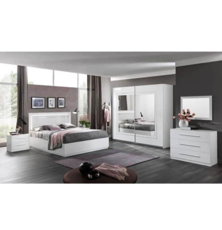 chambre à coucher (style moderne), Maison & Meubles, Chambre à coucher | Chambres à coucher complètes, Comme neuf, Deux personnes